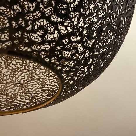 Freelight Hanglamp Oronero Ø 50 cm zwart-goud Freelight Hanglamp Oronero Ø 50 cm zwart-goud