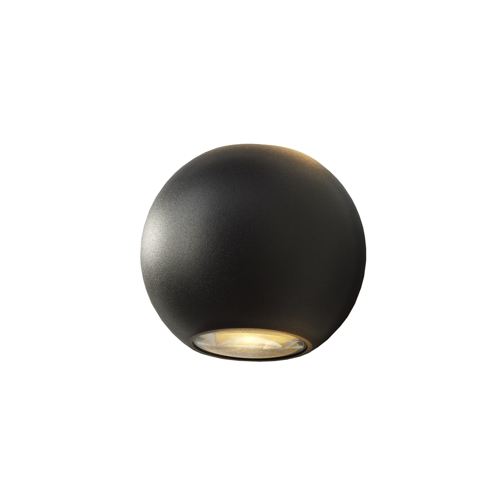 Artdelight Wandlamp Denver Ø 10 cm zwart