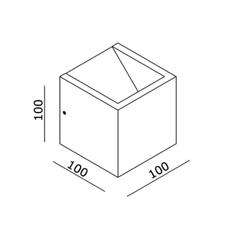 Artdelight Wandlamp Cube 10x10 cm zwart Artdelight Wandlamp Cube 10x10 cm zwart