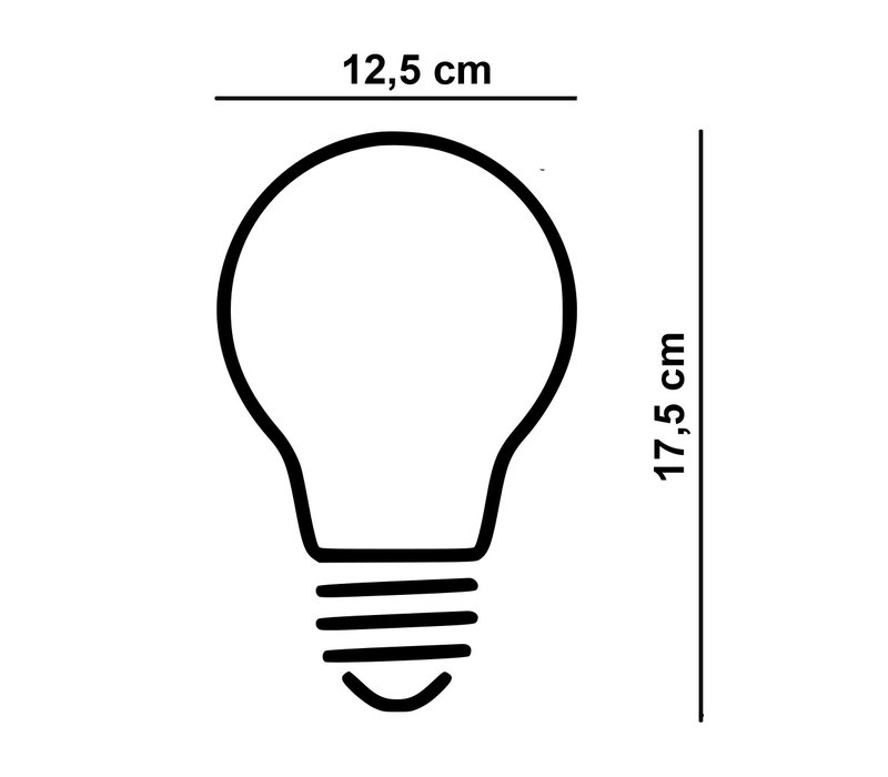 Lamp LED G125 5W 100 LM 1800K 3 Standen DIM Rook Freelight L501S