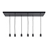 Plafondplaat 6 lichts L 100 x  B 35 cm met snoer en fittingen Plafondplaat 6 lichts L 100 x  B 35 cm met snoer en fittingen
