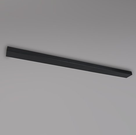 Freelight Plafondplaat L 125 cm x B 8 cm - zonder gaten - zwart Freelight Plafondplaat L 125 cm x B 8 cm - zonder gaten - zwart