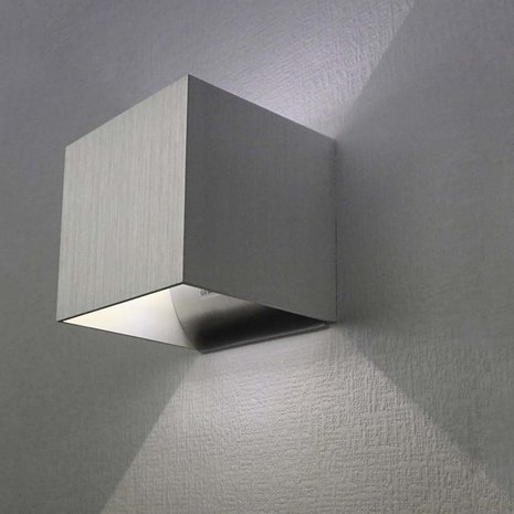 Artdelight Wandlamp Gymm 10x10 cm excl. G9 aluminium Artdelight Wandlamp Gymm 10x10 cm excl. G9 aluminium