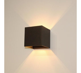 Artdelight Wandlamp Gymm 10x10 cm excl. G9 zwart