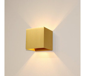 Artdelight Wandlamp Gymm 10x10 cm excl. G9 mat goud Artdelight Wandlamp Gymm 10x10 cm excl. G9 mat goud