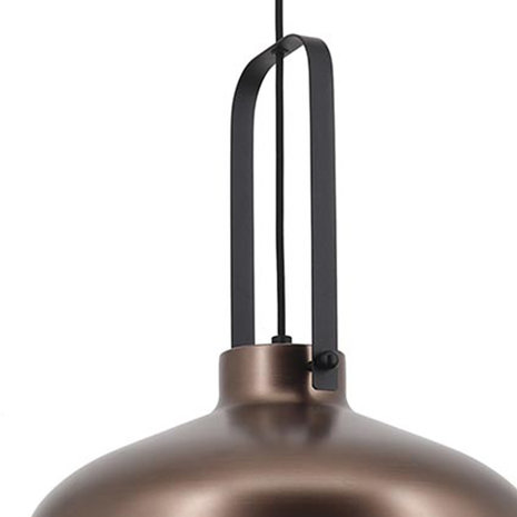 Artdelight Hanglamp Mendoza Ø 37,5 cm bruin-zwart Artdelight Hanglamp Mendoza Ø 37,5 cm bruin-zwart
