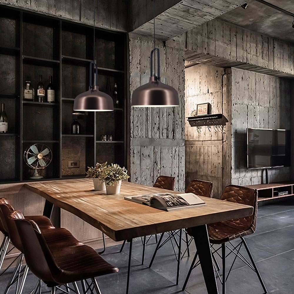 Artdelight Hanglamp Mendoza Ø 37,5 cm bruin-zwart Artdelight Hanglamp Mendoza Ø 37,5 cm bruin-zwart