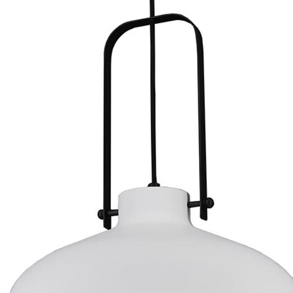 Artdelight Hanglamp Mendoza Ø 37,5 cm wit-zwart Artdelight Hanglamp Mendoza Ø 37,5 cm wit-zwart