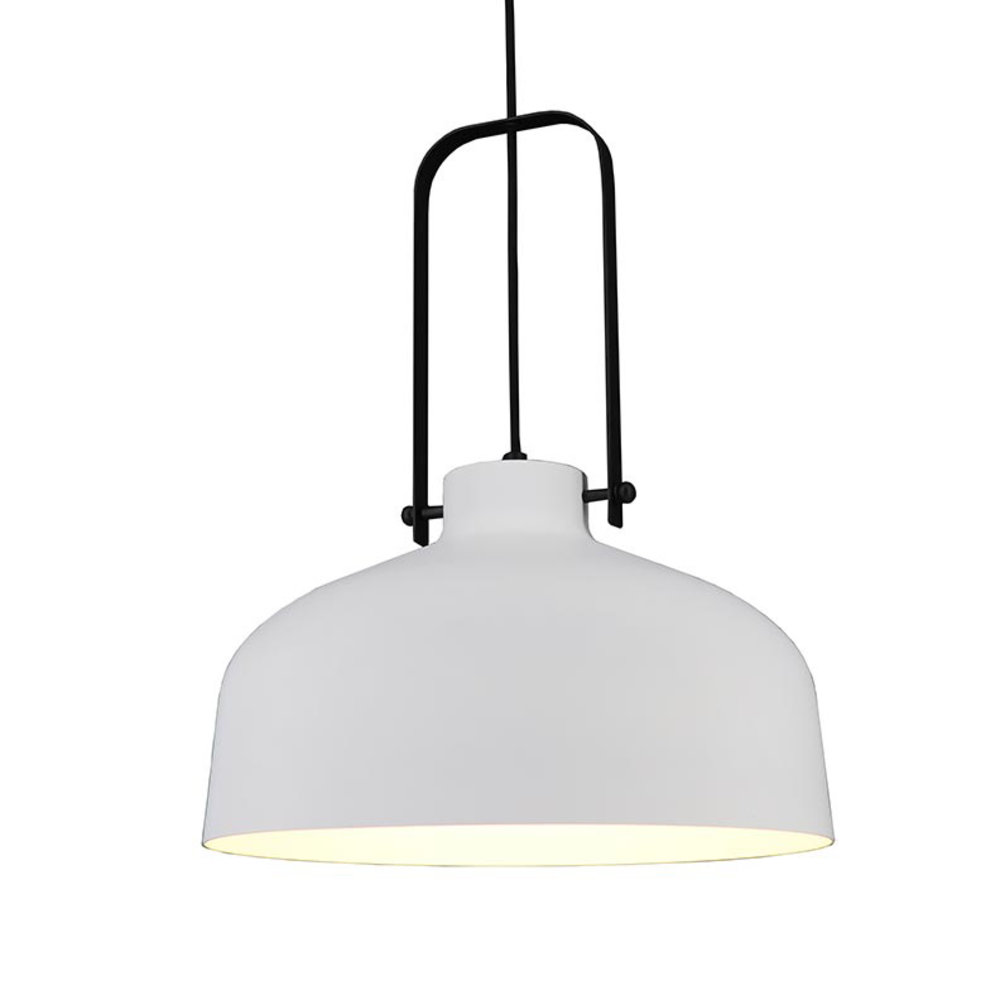 Artdelight Hanglamp Mendoza Ø 37,5 cm wit-zwart Artdelight Hanglamp Mendoza Ø 37,5 cm wit-zwart