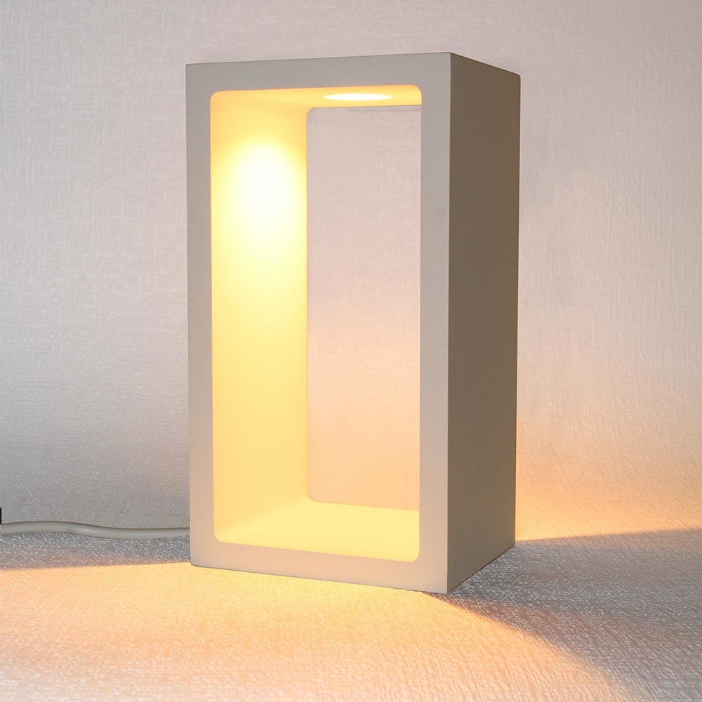 Artdelight Tafellamp Corridor H 18 cm B 10 cm wit