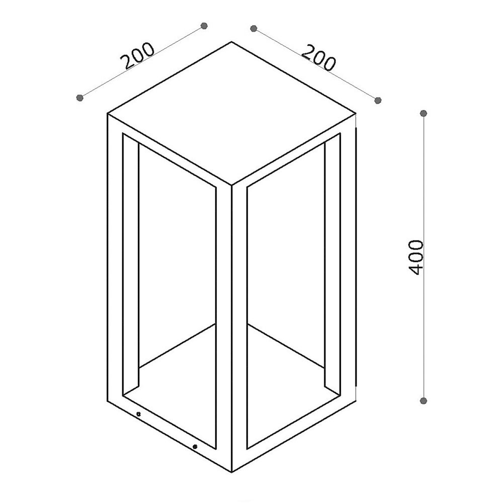 Artdelight Buitenlamp Kenton H 40 cm B 20 cm zwart Artdelight Buitenlamp Kenton H 40 cm B 20 cm zwart