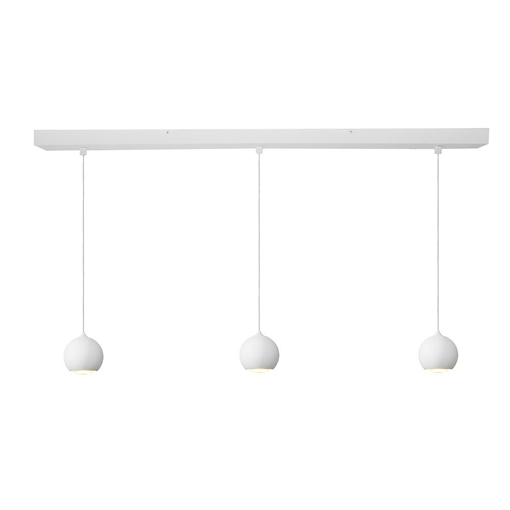 Artdelight Hanglamp Denver 3 lichts Ø 10 cm L 100 cm wit Artdelight Hanglamp Denver 3 lichts Ø 10 cm L 100 cm wit