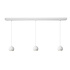 Hanglamp Denver 3 lichts Ø 10 cm L 100 cm wit