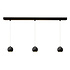 Hanglamp Denver 3 lichts Ø 10 cm L 100 cm zwart Hanglamp Denver 3 lichts Ø 10 cm L 100 cm zwart
