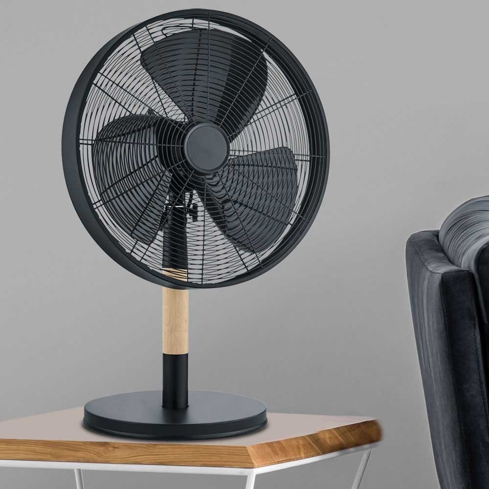 Trio Leuchten Tafelventilator Viking Ø 35 cm H 57 cm zwart Trio Leuchten Tafelventilator Viking Ø 35 cm H 57 cm zwart