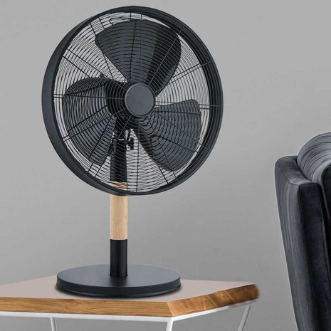 Trio Leuchten Tafelventilator Viking Ø 35 cm H 57 cm zwart Trio Leuchten Tafelventilator Viking Ø 35 cm H 57 cm zwart