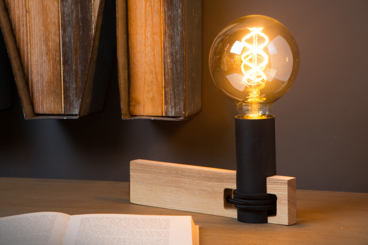 Lucide TANNER - Tafellamp - 1xE27 - Licht hout Lucide TANNER - Tafellamp - 1xE27 - Licht hout