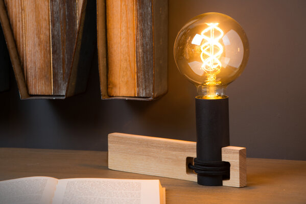 Lucide TANNER - Tafellamp - 1xE27 - Licht hout Lucide TANNER - Tafellamp - 1xE27 - Licht hout