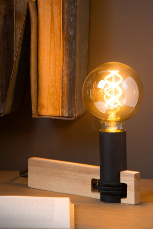 Lucide TANNER - Tafellamp - 1xE27 - Licht hout Lucide TANNER - Tafellamp - 1xE27 - Licht hout