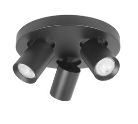 Highlight Spot Oliver 3 lichts rond zwart