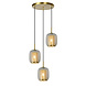 Lucide AGATHA - Hanglamp - Ø 35 cm - 3xE27 - Mat Goud / Messing Lucide AGATHA - Hanglamp - Ø 35 cm - 3xE27 - Mat Goud / Messing