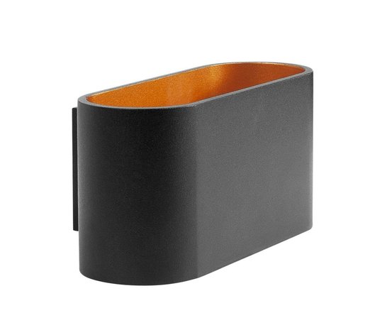 Highlight Wandlamp Oval zwart goud Highlight Wandlamp Oval zwart goud