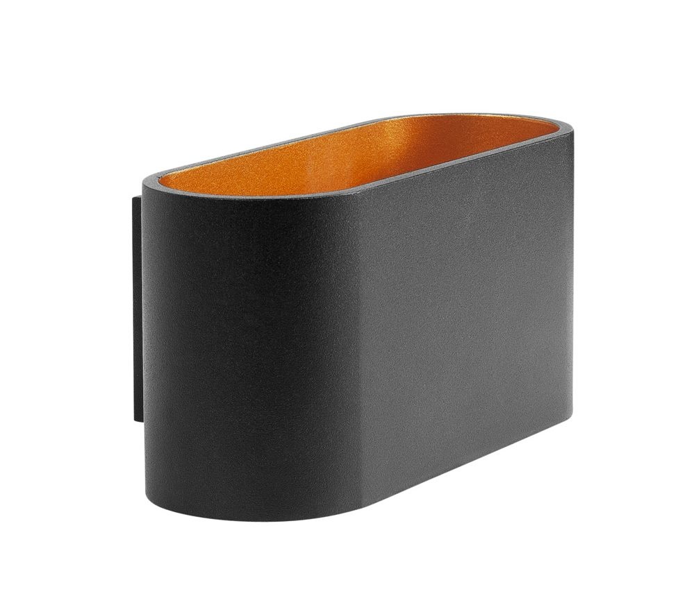 Highlight Wandlamp Oval zwart goud