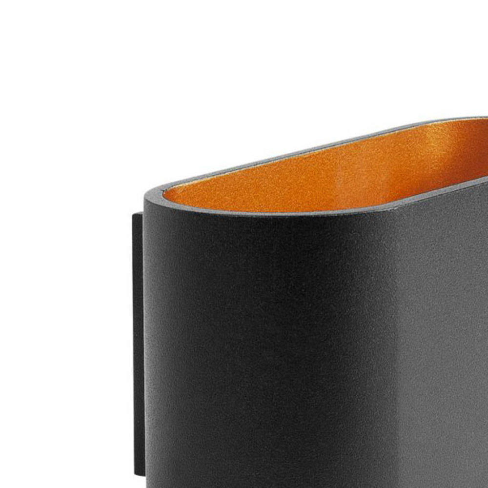 Highlight Wandlamp Oval zwart goud Highlight Wandlamp Oval zwart goud