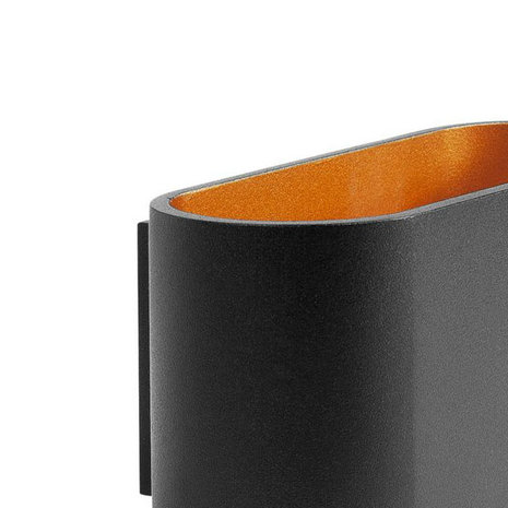 Highlight Wandlamp Oval zwart goud Highlight Wandlamp Oval zwart goud