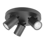 Highlight Spot Oliver 3 lichts rond badkamer IP44 zwart Highlight Spot Oliver 3 lichts rond badkamer IP44 zwart