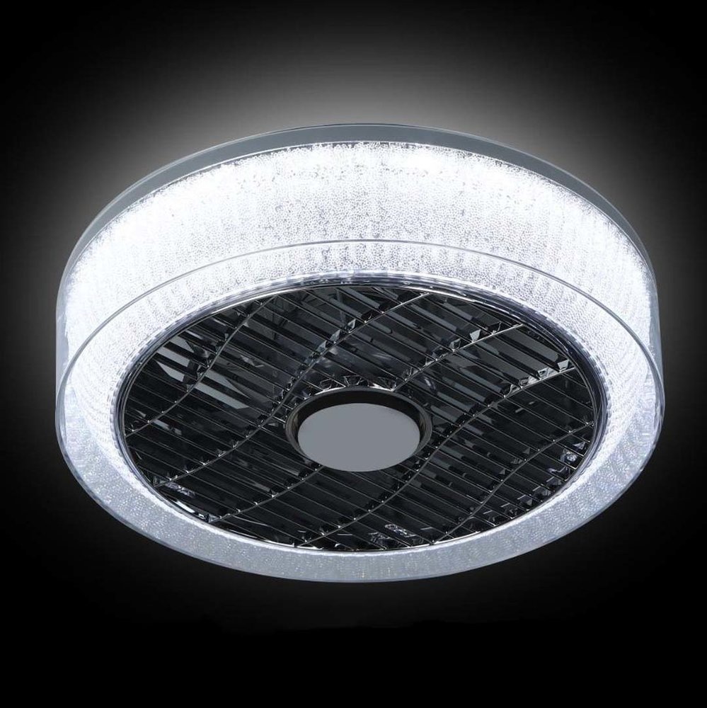 Expo Trading Plafondventilator No. 5 Ø 40 cm  Antraciet-rand kristal