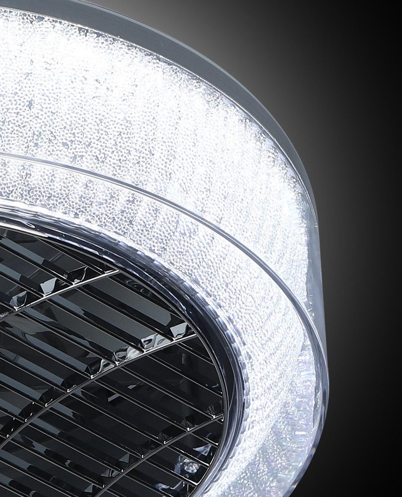 Expo Trading ETH Plafondventilator No. 5 Ø 40 cm  Antraciet-rand kristal