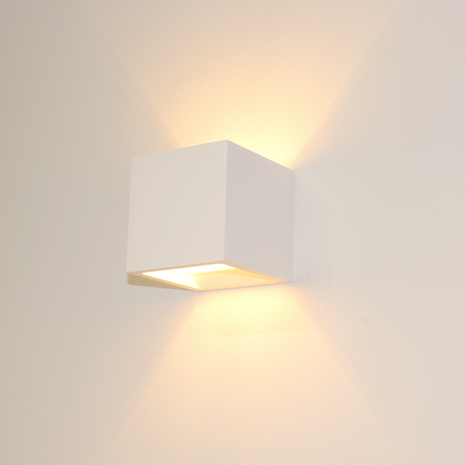 Artdelight Wandlamp Plaster 11,5 x 11,5 cm Gips excl. G9 wit Artdelight Wandlamp Plaster 11,5 x 11,5 cm Gips excl. G9 wit