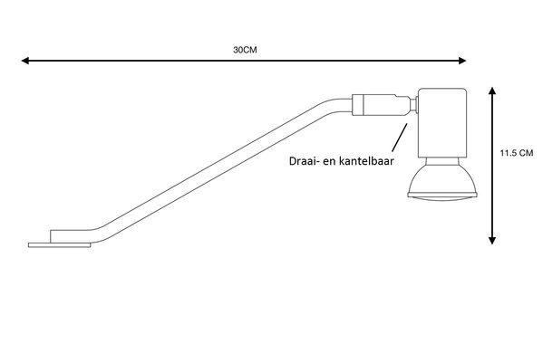Ylumen Kast verlichting Delore L30 cm incl. 3,8 Watt GU10 zwart Ylumen Kast verlichting Delore L30 cm incl. 3,8 Watt GU10 zwart