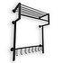 Kapstok met 8 haken 70 cm breed - 90 cm hoog Zwart Kapstok met 8 haken 70 cm breed - 90 cm hoog Zwart