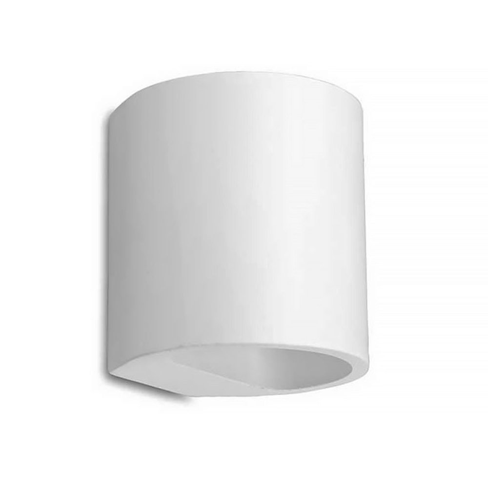 Artdelight Wandlamp Plaster rond H 12 cm Gips excl. G9 wit Artdelight Wandlamp Plaster rond H 12 cm Gips excl. G9 wit