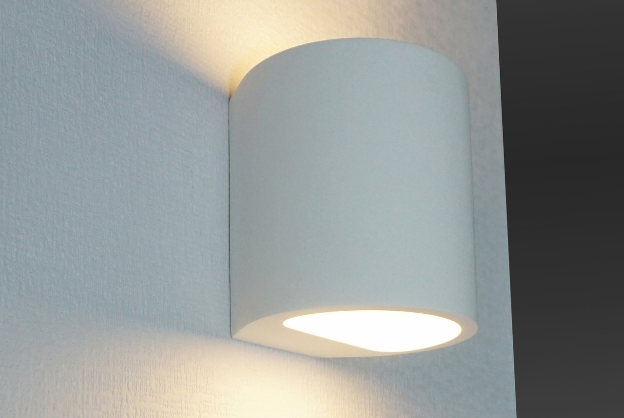 Artdelight Wandlamp Plaster rond H 12 cm Gips excl. G9 wit Artdelight Wandlamp Plaster rond H 12 cm Gips excl. G9 wit