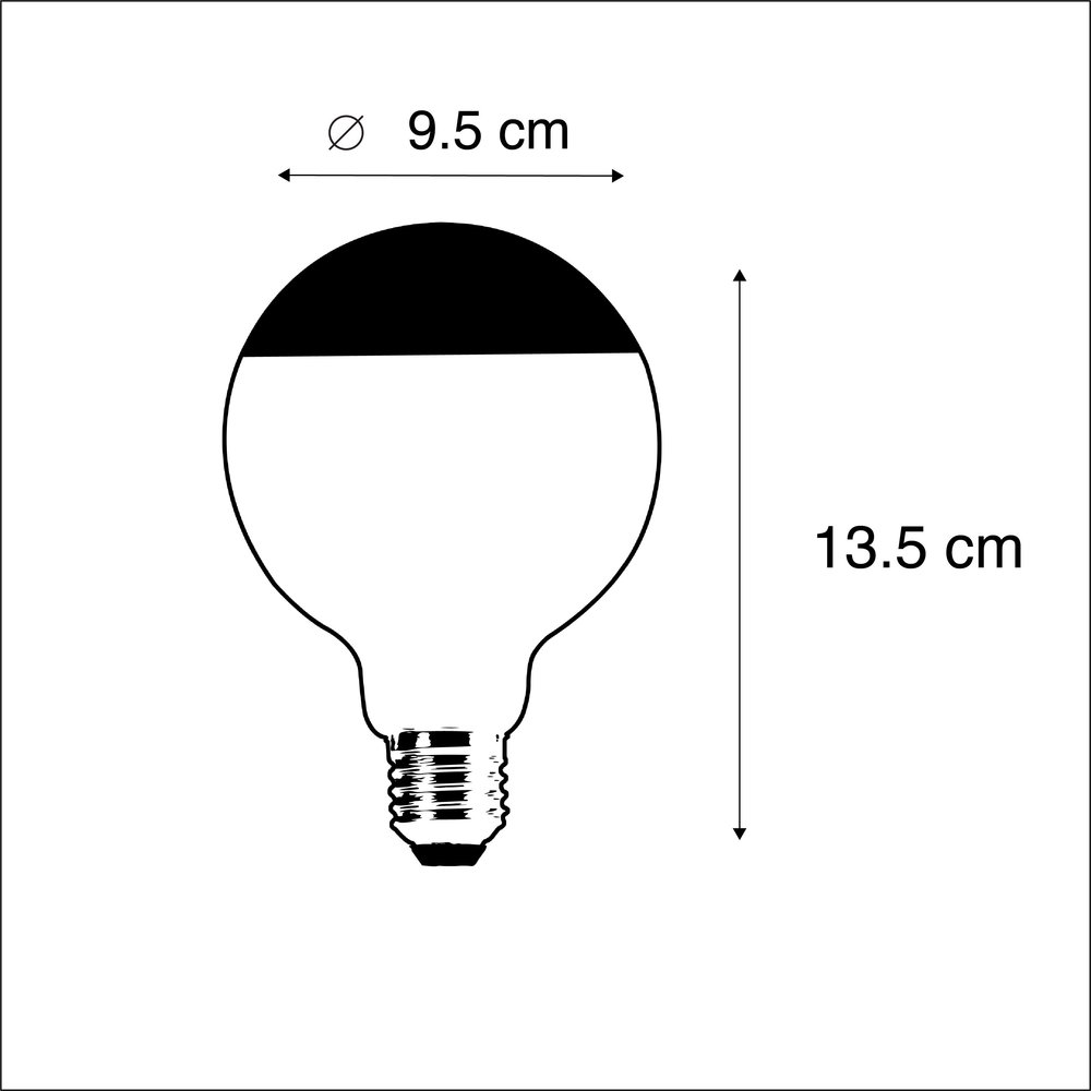 Paulmann Lamp Kopspiegel G95 LED 6,5W dimbaar 2700K 600LM Zwart