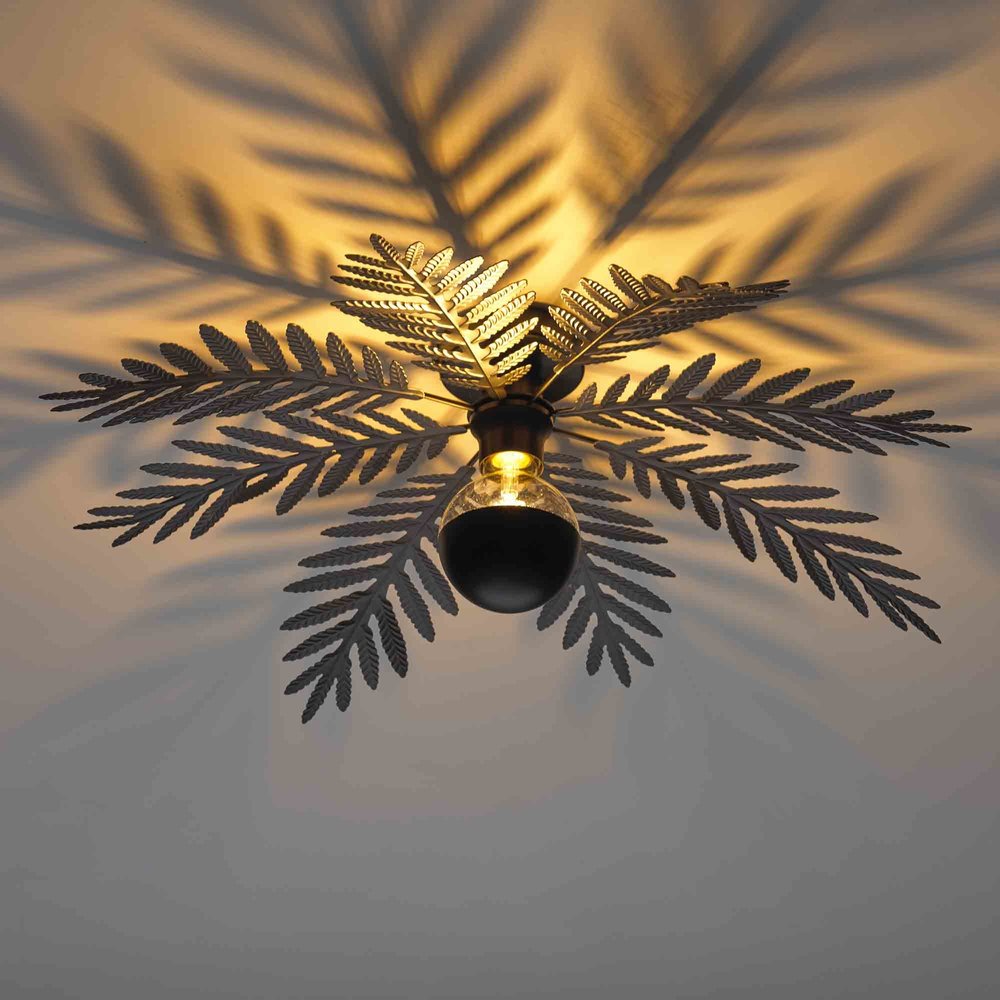 Ylumen Plafondlamp Palm 8 bladen Ø 65 cm zwart Ylumen Plafondlamp Palm 8 bladen Ø 65 cm zwart