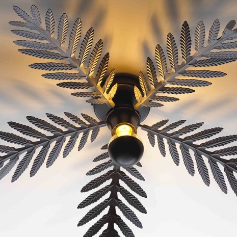 Ylumen Plafondlamp Palm 5 bladen Ø 60 cm zwart Ylumen Plafondlamp Palm 5 bladen Ø 60 cm zwart