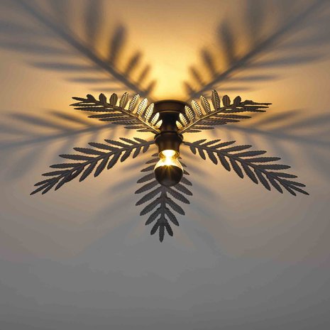Ylumen Plafondlamp Palm 5 bladen Ø 60 cm zwart Ylumen Plafondlamp Palm 5 bladen Ø 60 cm zwart