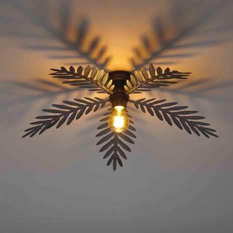 Ylumen Plafondlamp Palm 5 bladen Ø 60 cm zwart Ylumen Plafondlamp Palm 5 bladen Ø 60 cm zwart