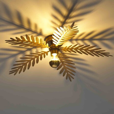 Ylumen Plafondlamp Palm 5 bladen Ø 60 cm goud bruin Ylumen Plafondlamp Palm 5 bladen Ø 60 cm goud bruin