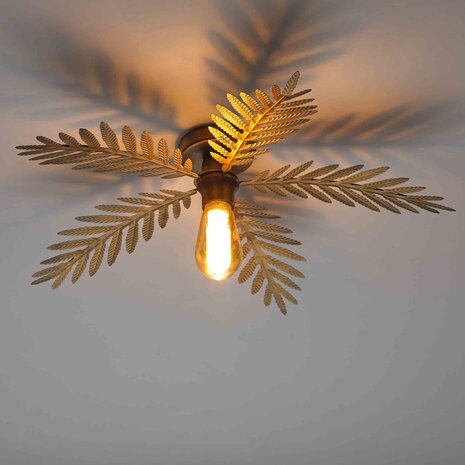 Ylumen Plafondlamp Palm 5 bladen Ø 60 cm goud bruin Ylumen Plafondlamp Palm 5 bladen Ø 60 cm goud bruin