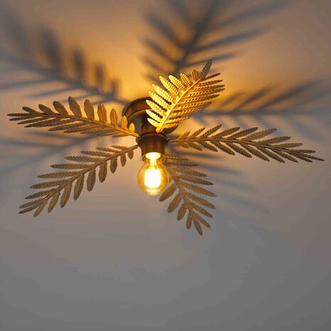 Ylumen Plafondlamp Palm 5 bladen Ø 60 cm goud bruin Ylumen Plafondlamp Palm 5 bladen Ø 60 cm goud bruin