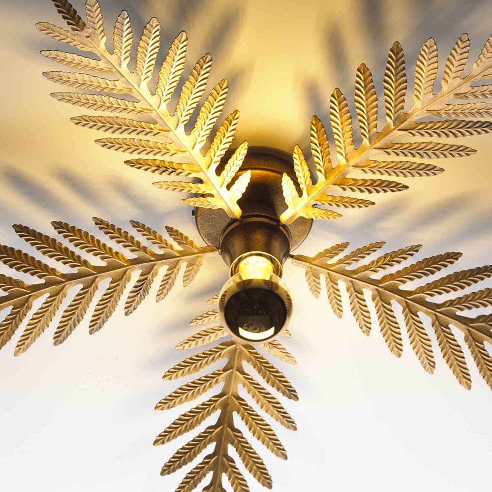 Ylumen Plafondlamp Palm 5 bladen Ø 60 cm goud bruin Ylumen Plafondlamp Palm 5 bladen Ø 60 cm goud bruin