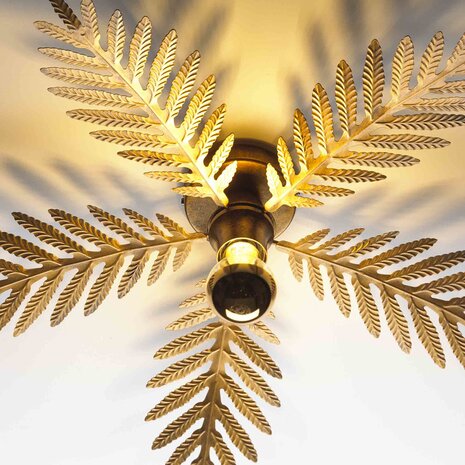 Ylumen Plafondlamp Palm 5 bladen Ø 60 cm goud bruin Ylumen Plafondlamp Palm 5 bladen Ø 60 cm goud bruin