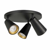 Highlight Spot Petunia 3 lichts rond Ø 25 cm zwart goud Highlight Spot Petunia 3 lichts rond Ø 25 cm zwart goud