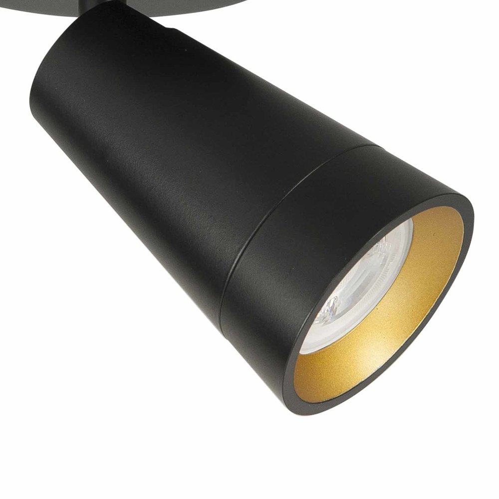 Highlight Spot Petunia 3 lichts rond Ø 25 cm zwart goud Highlight Spot Petunia 3 lichts rond Ø 25 cm zwart goud