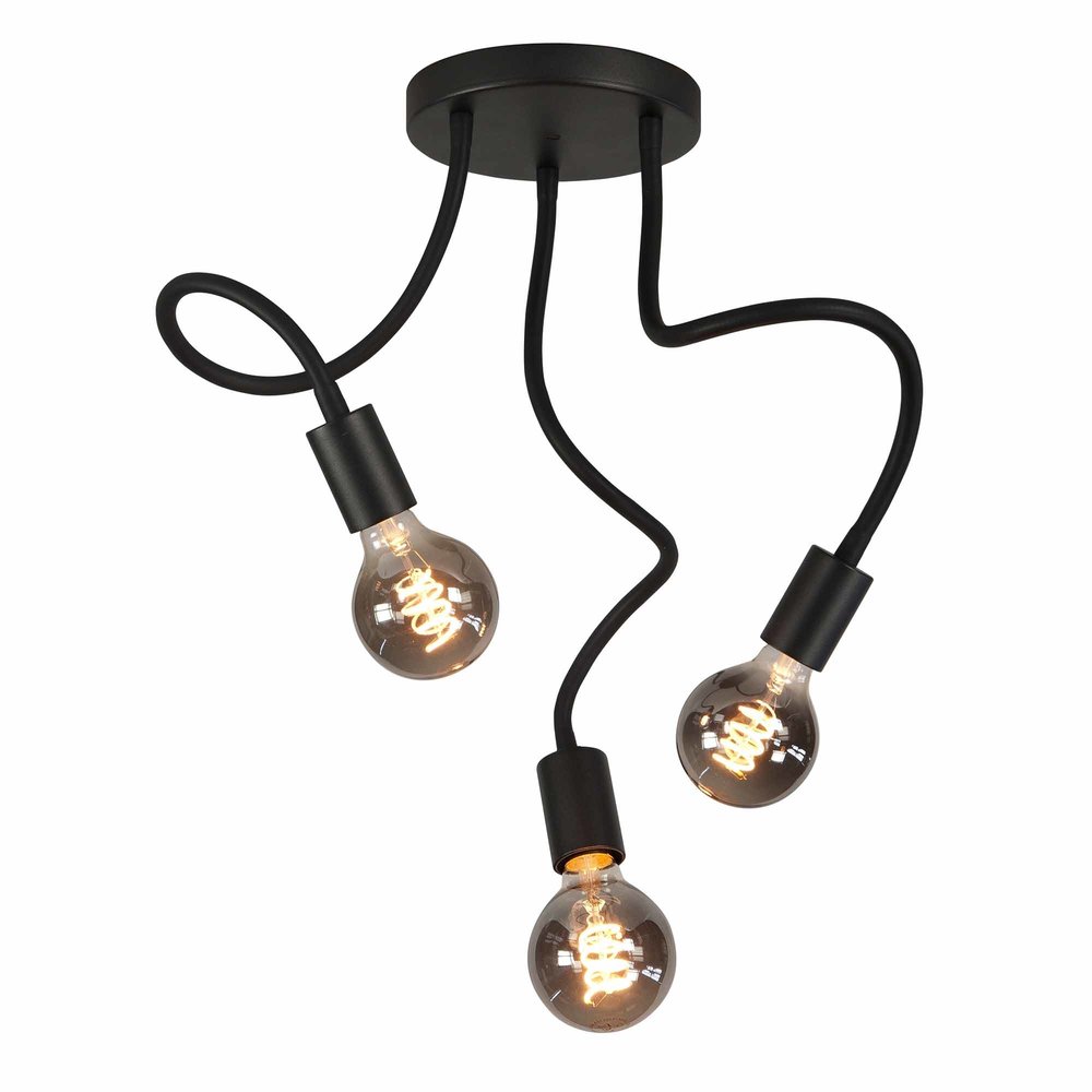 Highlight Plafondlamp Flex  3 lichts 50 cm E27 zwart